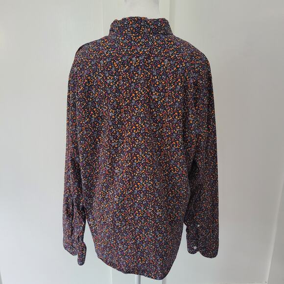 J. Crew Size XL Slim Untucked Flex Floral Button Up Shirt Preppy Casual - Picture 3 of 8